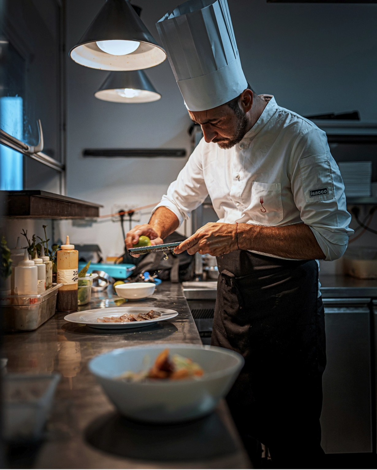 Alessandro Salvadori, Executive Chef al lavoro in cucina